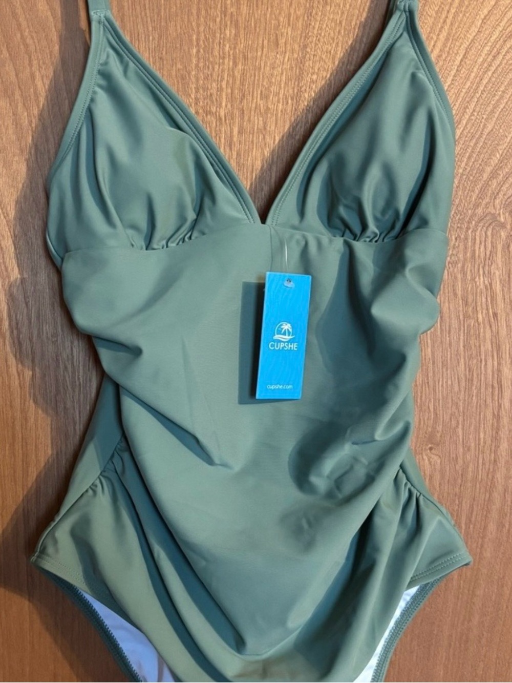 Cupshe Olive Green Girls' One-Piece Swimsuit
